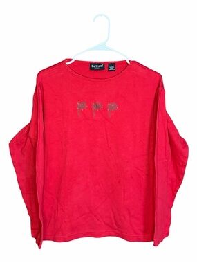 Bay Studio Bright Red 3/4 Sleeve with Palm Trio